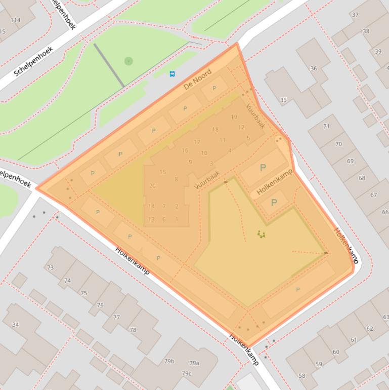 Kaart van postcodegebied 8321JV.