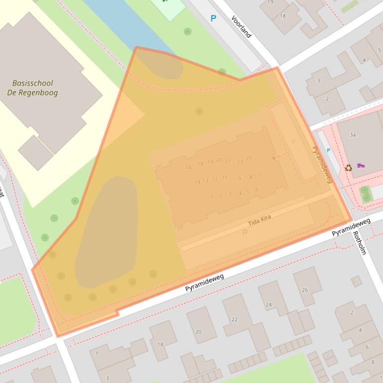 Kaart van postcodegebied 8321JW.