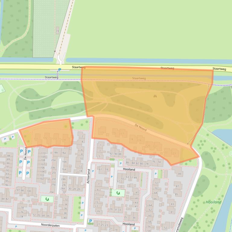 Kaart van postcodegebied 8321JZ.