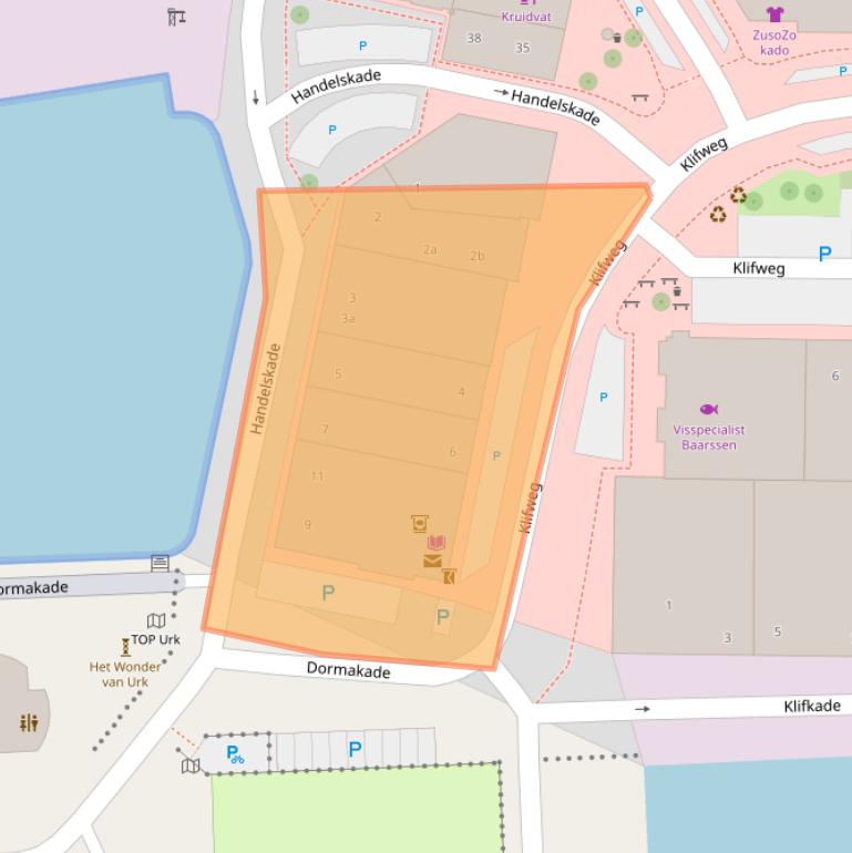 Kaart van postcodegebied 8321KB.