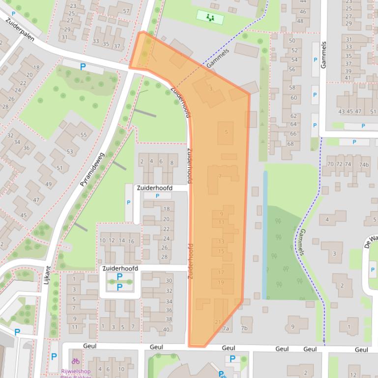 Kaart van postcodegebied 8321LA.