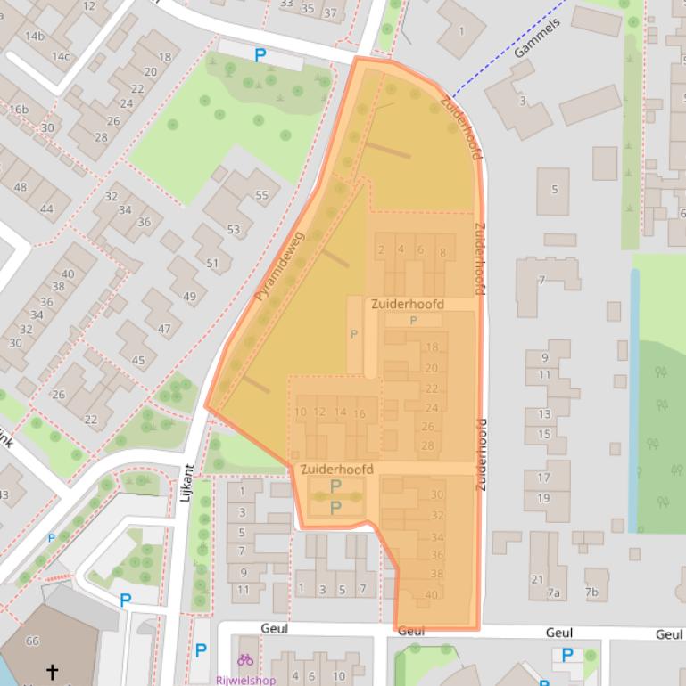Kaart van postcodegebied 8321LB.