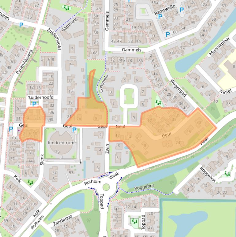 Kaart van postcodegebied 8321LC.