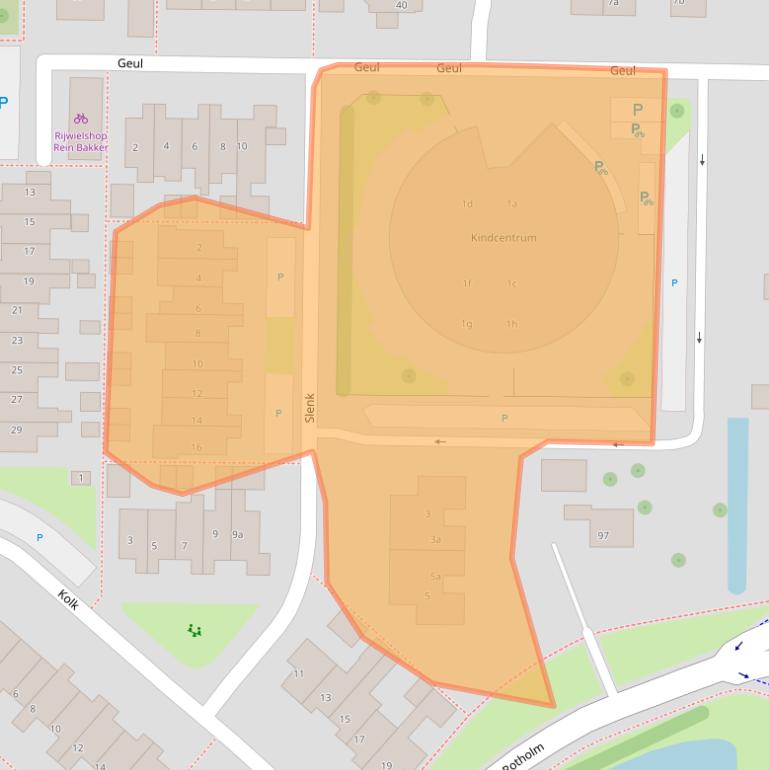 Kaart van postcodegebied 8321LD.