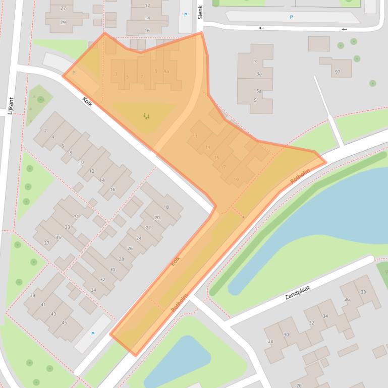 Kaart van postcodegebied 8321LG.