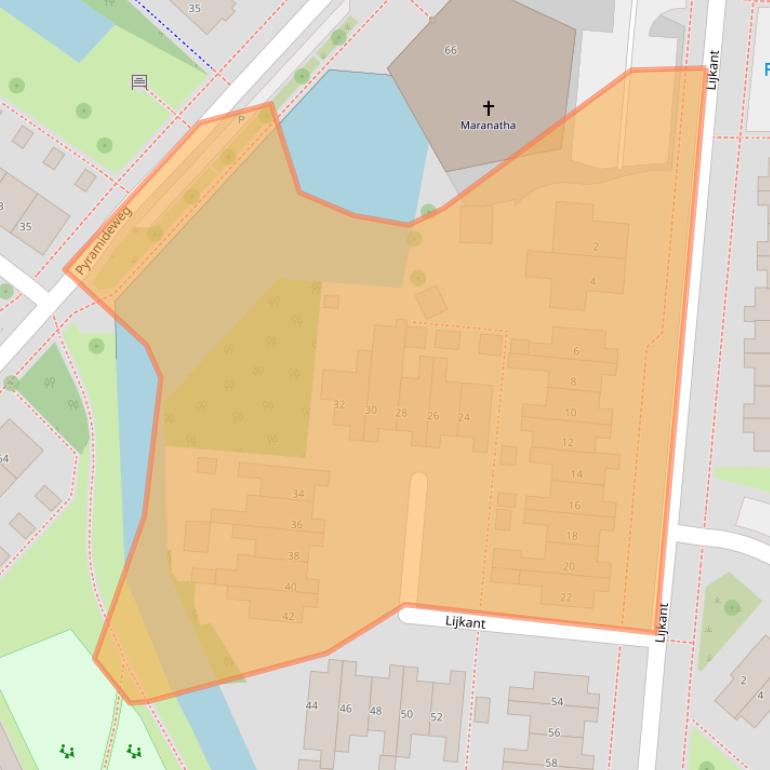 Kaart van postcodegebied 8321LH.