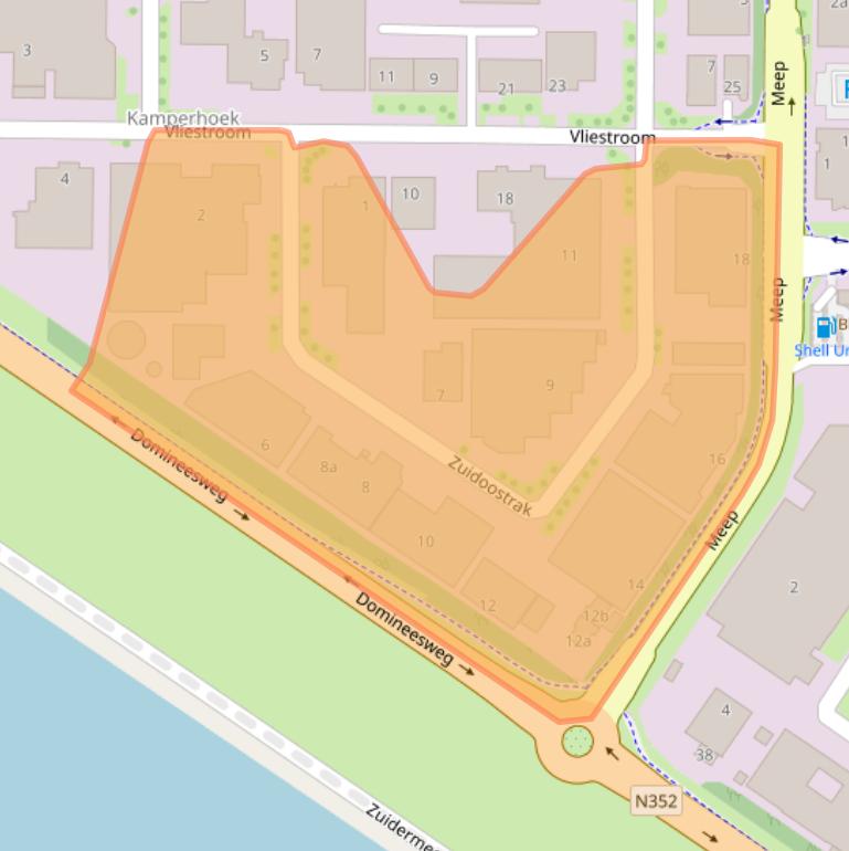 Kaart van postcodegebied 8321MA.