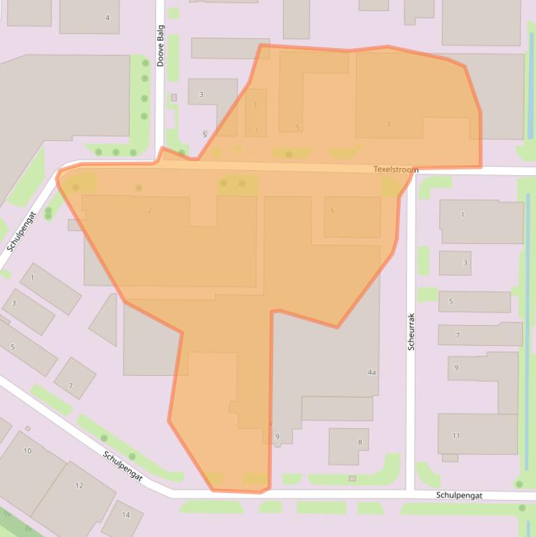 Kaart van postcodegebied 8321MD.