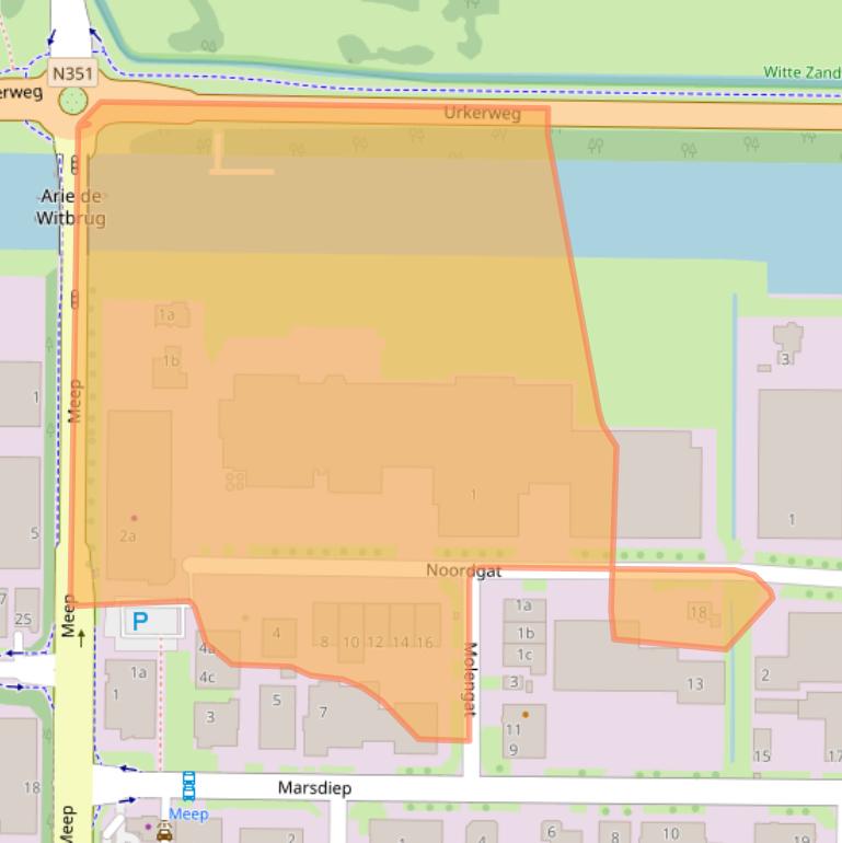 Kaart van postcodegebied 8321ME.