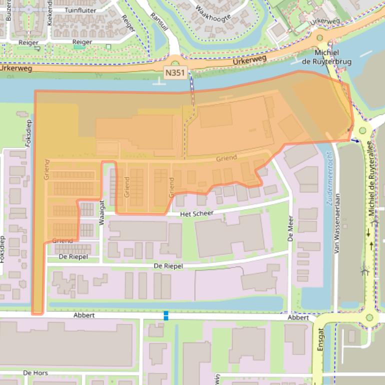 Kaart van postcodegebied 8321MN.