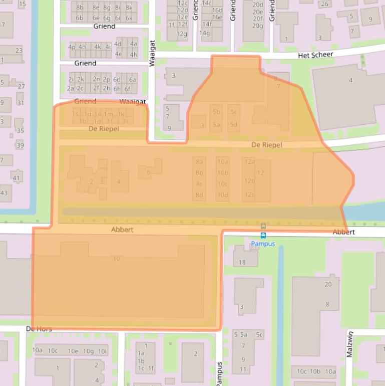 Kaart van postcodegebied 8321MR.