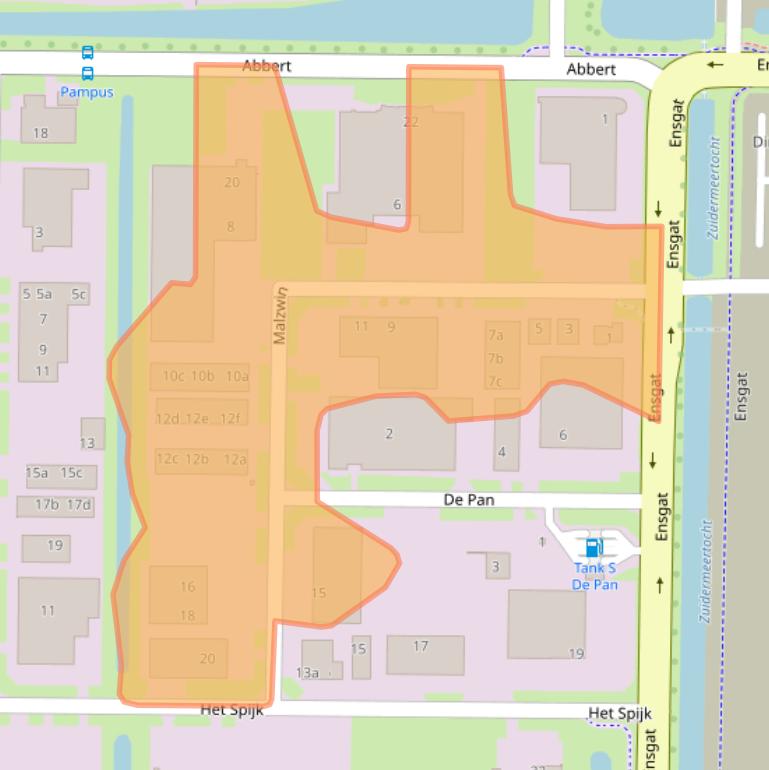 Kaart van postcodegebied 8321MX.
