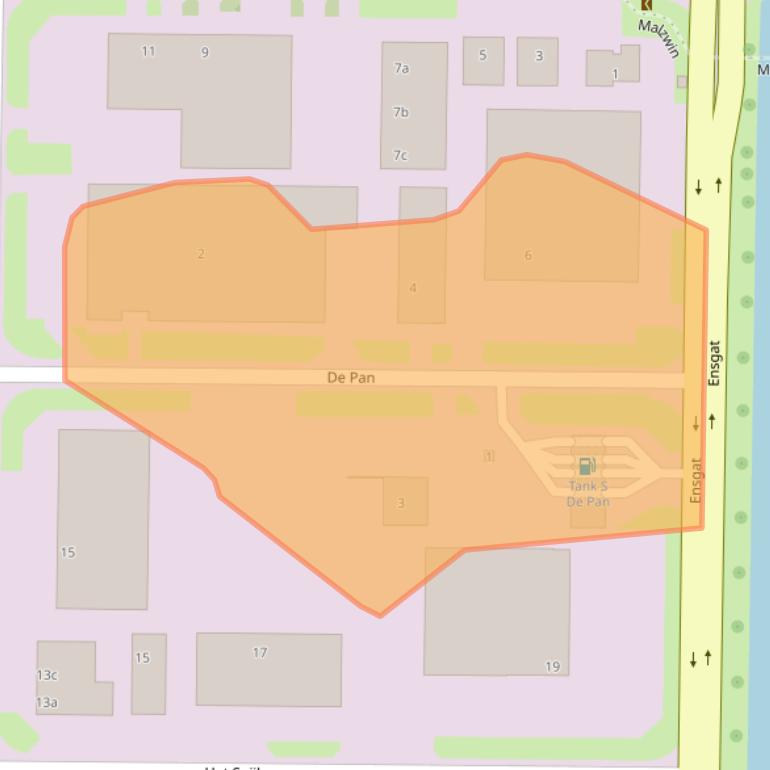 Kaart van postcodegebied 8321MZ.