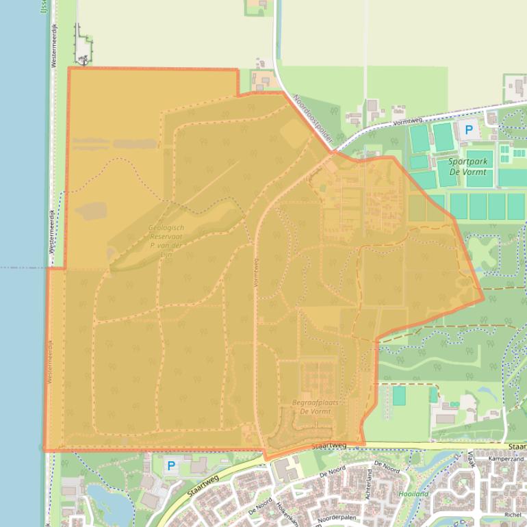 Kaart van postcodegebied 8321NC.