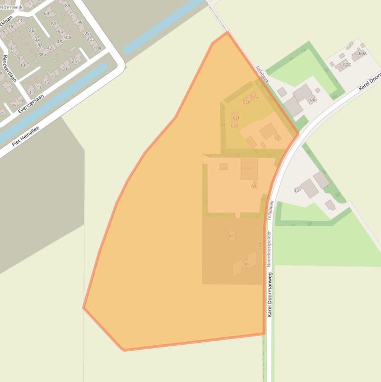 Kaart van postcodegebied 8321ND.