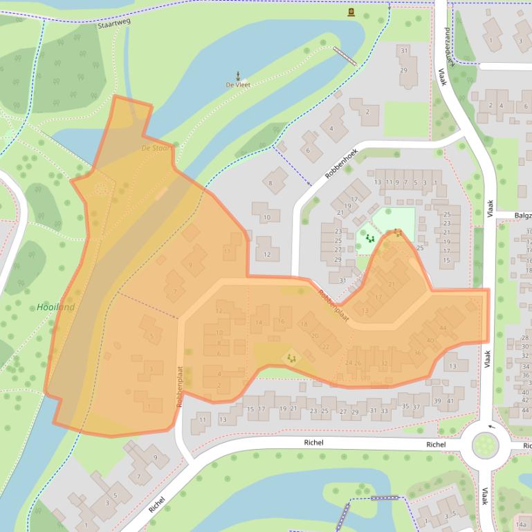 Kaart van postcodegebied 8321PA.