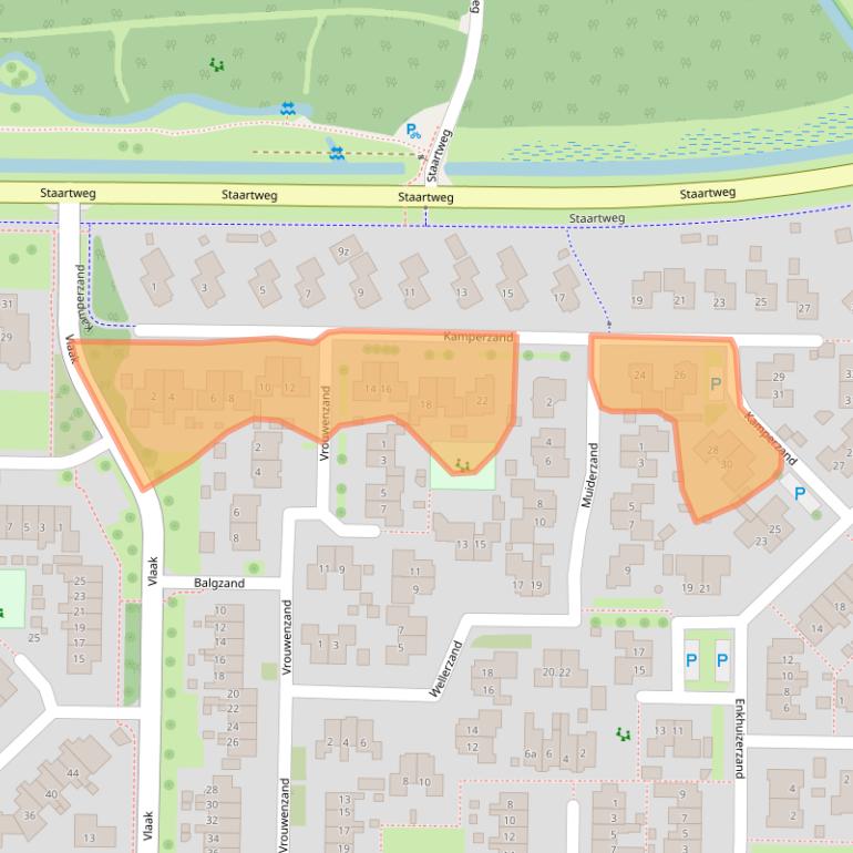 Kaart van postcodegebied 8321PC.