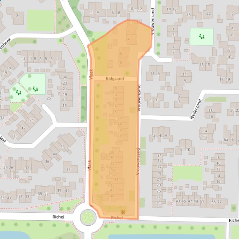 Kaart van postcodegebied 8321PE.