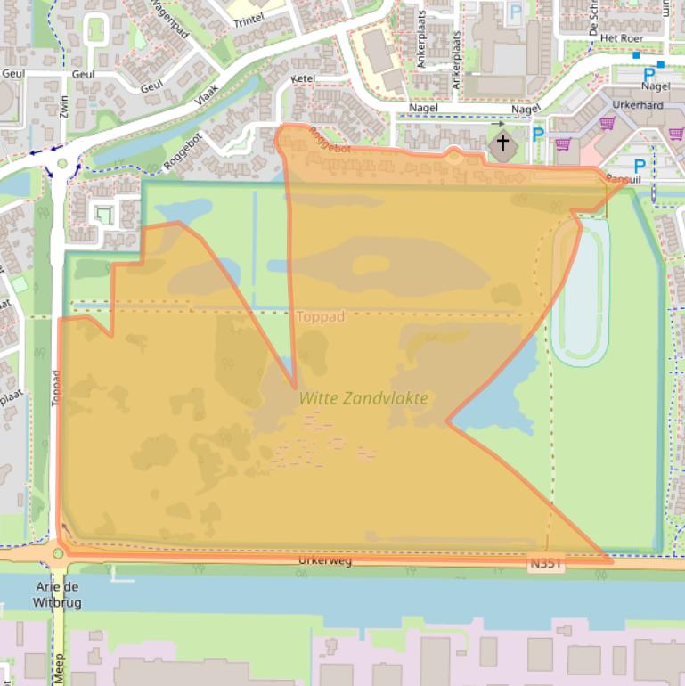 Kaart van postcodegebied 8321RB.