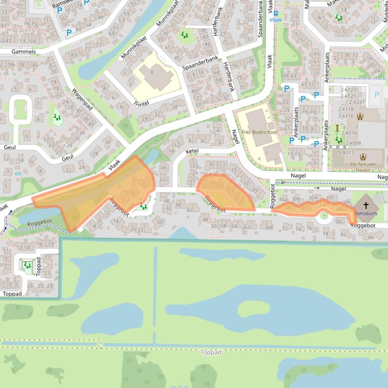 Kaart van postcodegebied 8321RC.