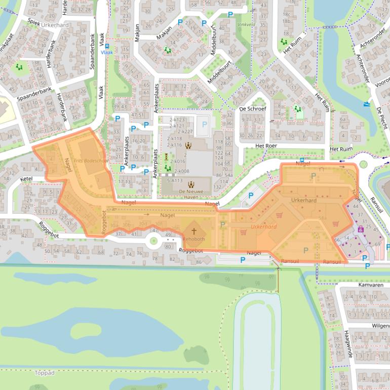 Kaart van postcodegebied 8321RG.