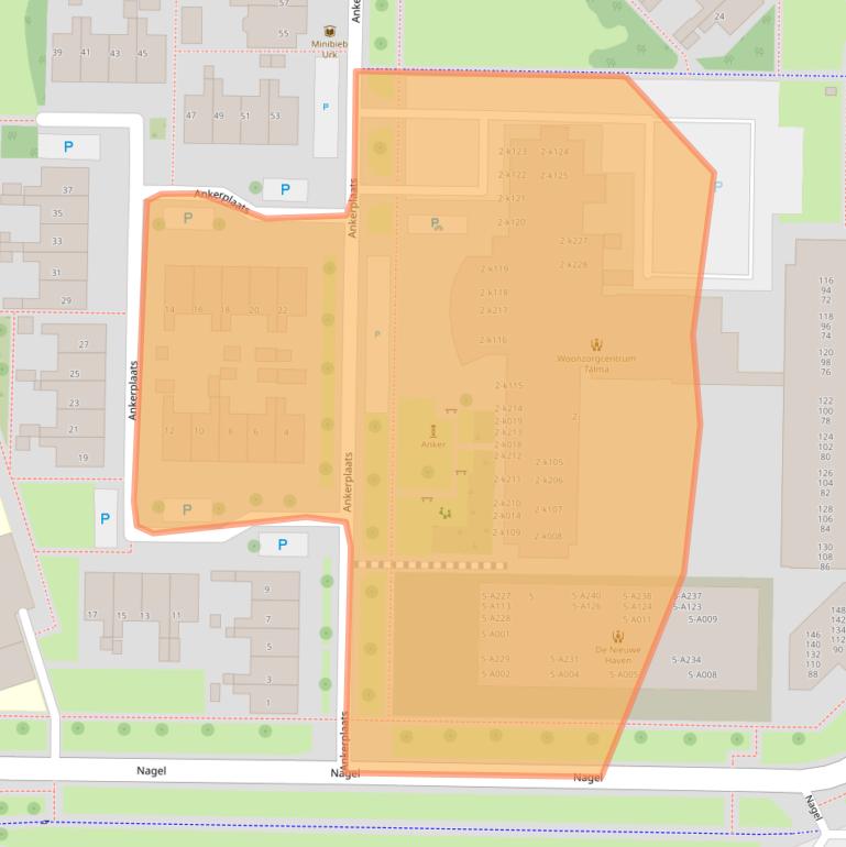 Kaart van postcodegebied 8321RT.