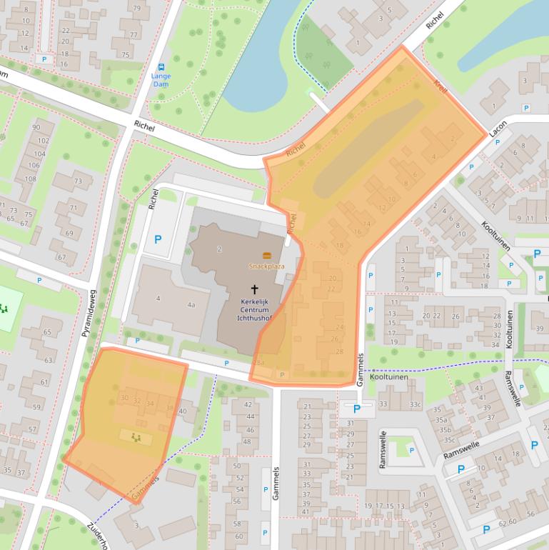 Kaart van postcodegebied 8321SB.