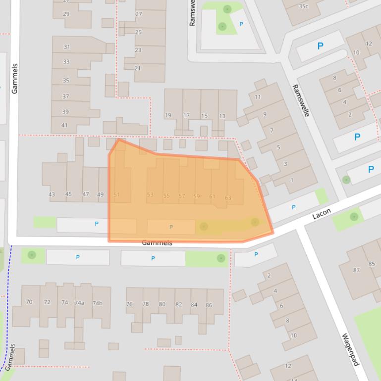 Kaart van postcodegebied 8321SH.