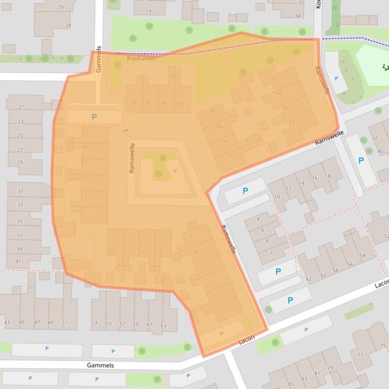 Kaart van postcodegebied 8321SJ.