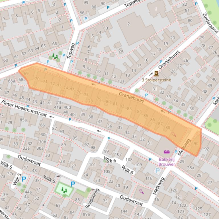 Kaart van postcodegebied 8321TB.