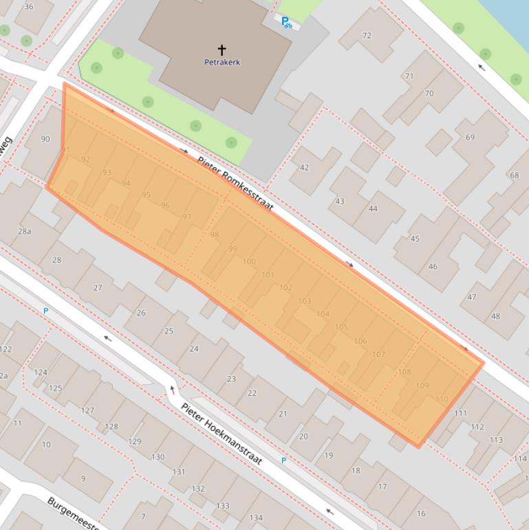 Kaart van postcodegebied 8321TC.