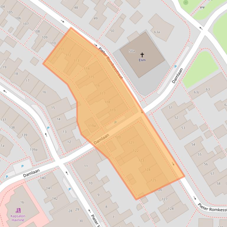 Kaart van postcodegebied 8321TD.