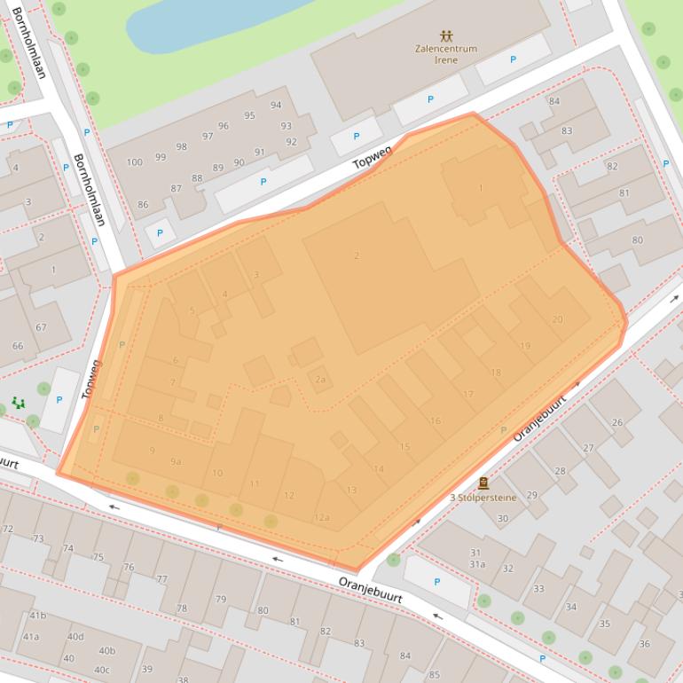 Kaart van postcodegebied 8321TG.