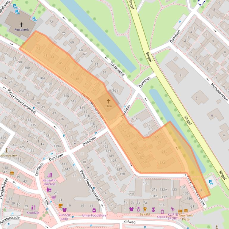 Kaart van postcodegebied 8321TJ.