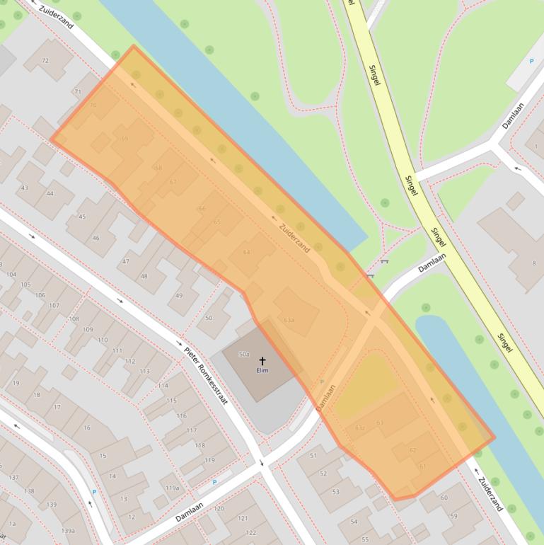 Kaart van postcodegebied 8321TK.