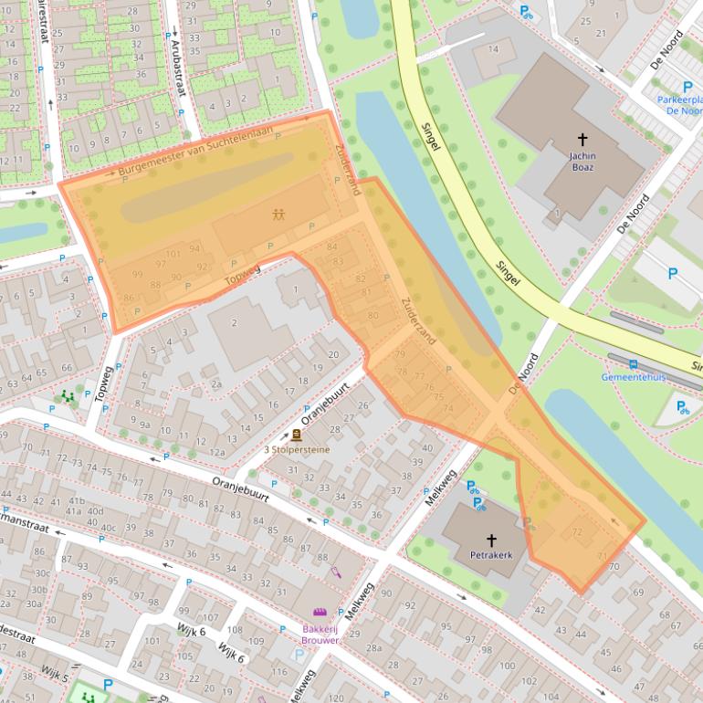 Kaart van postcodegebied 8321TL.