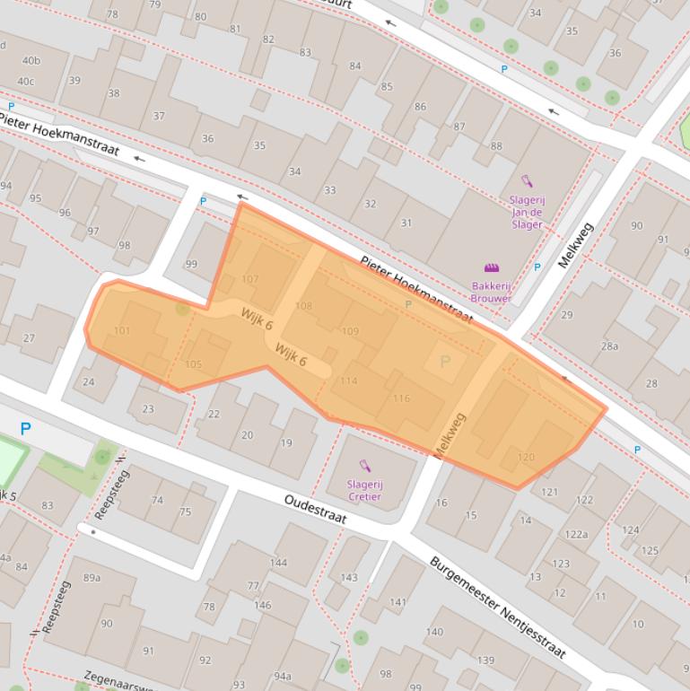 Kaart van postcodegebied 8321VG.