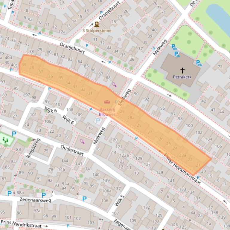 Kaart van postcodegebied 8321VL.