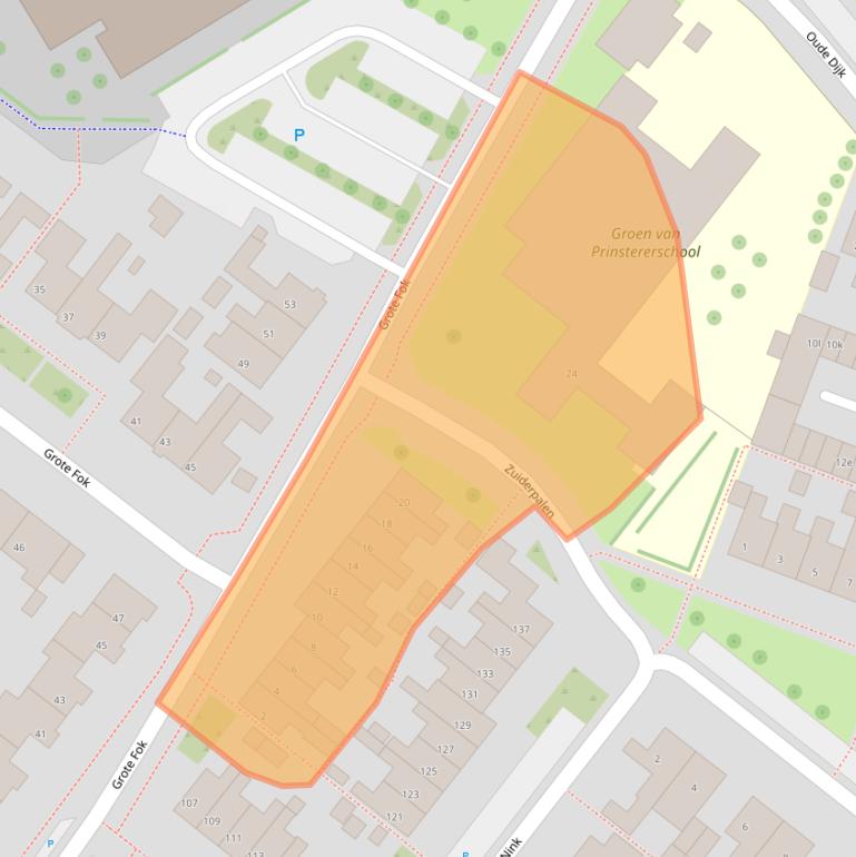 Kaart van postcodegebied 8321VW.