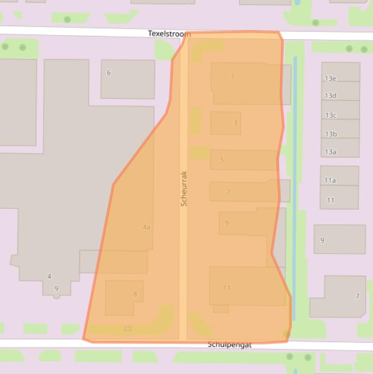 Kaart van postcodegebied 8321WB.