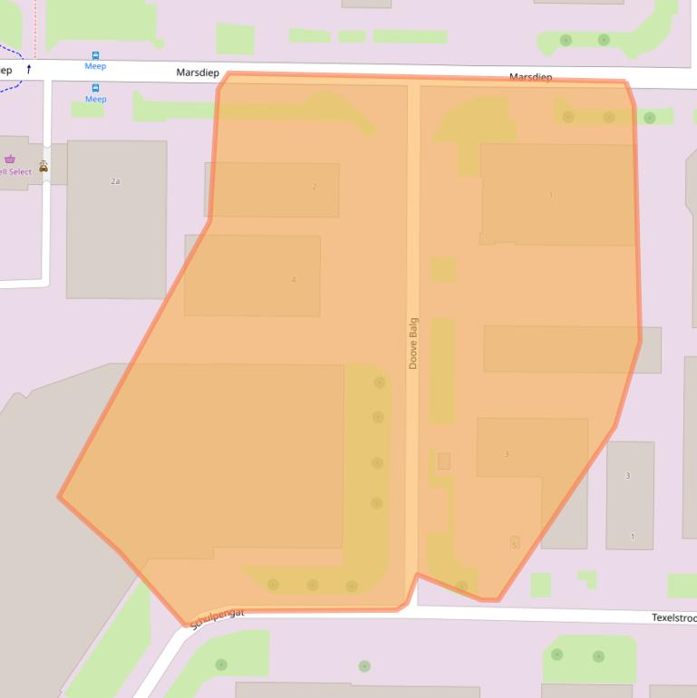 Kaart van postcodegebied 8321WE.