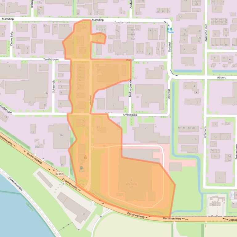 Kaart van postcodegebied 8321WG.