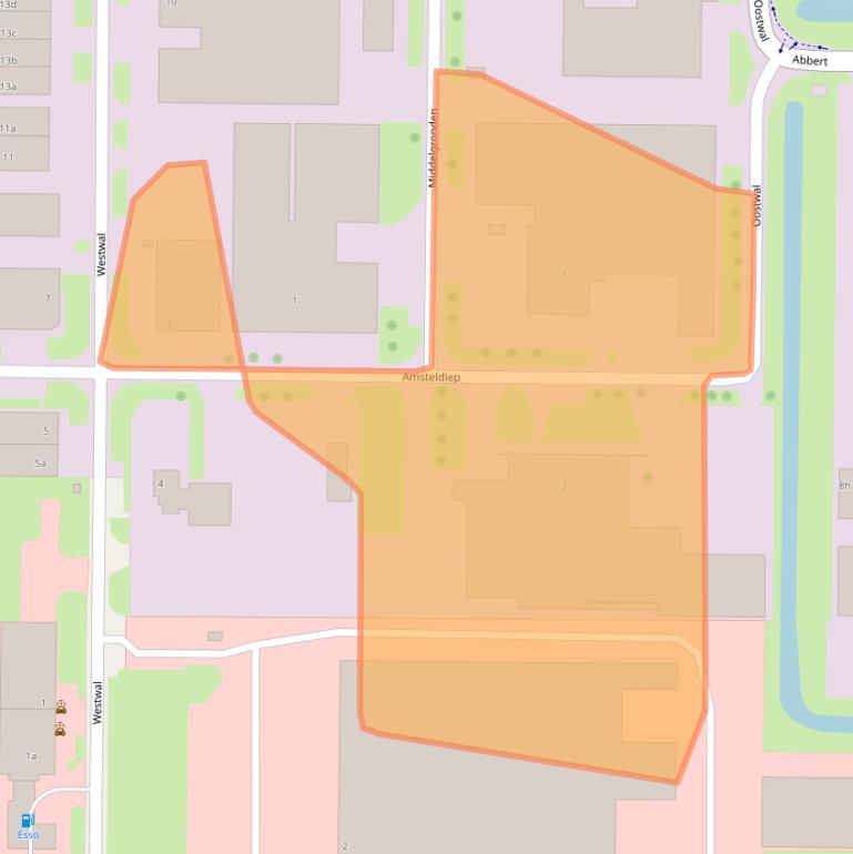 Kaart van postcodegebied 8321WH.