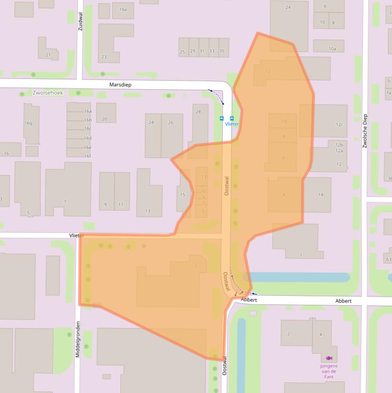 Kaart van postcodegebied 8321WK.