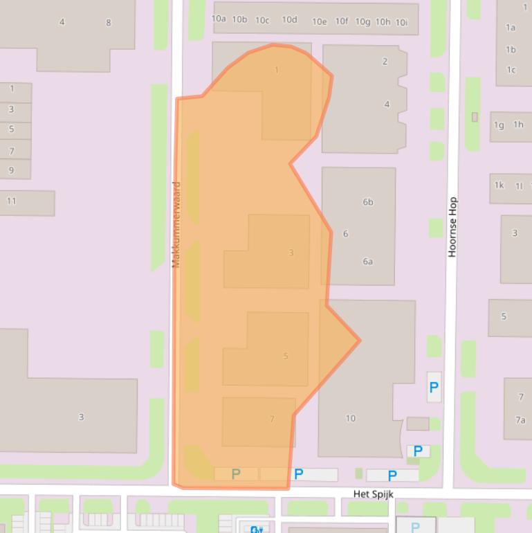 Kaart van postcodegebied 8321WV.