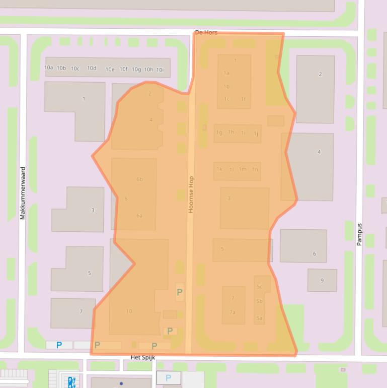 Kaart van postcodegebied 8321WX.