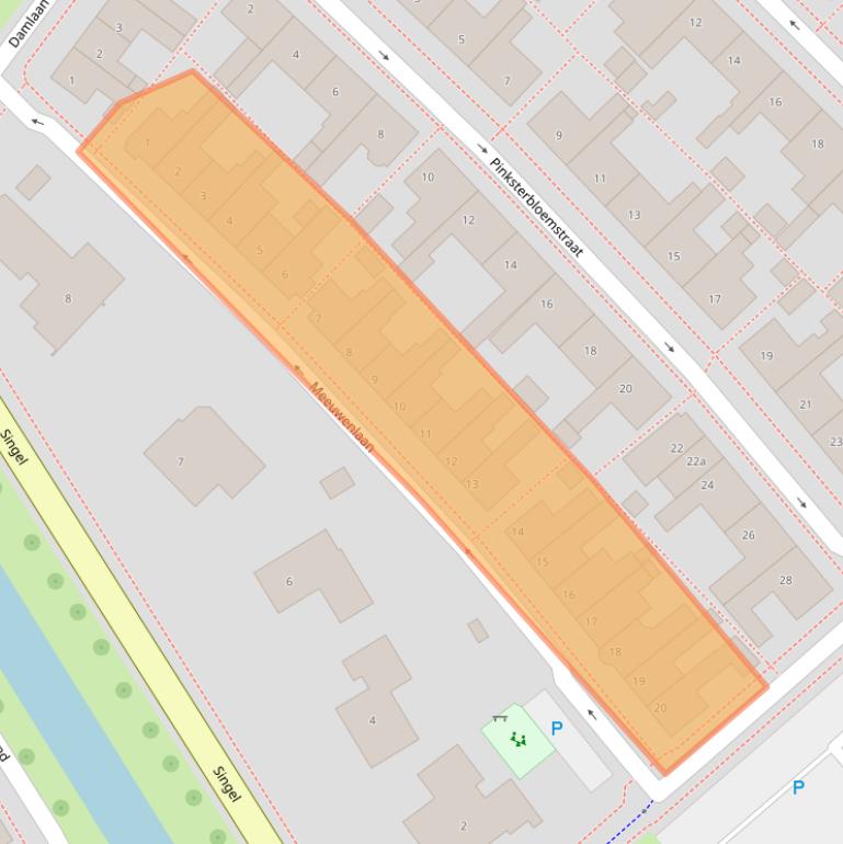 Kaart van postcodegebied 8321XB.