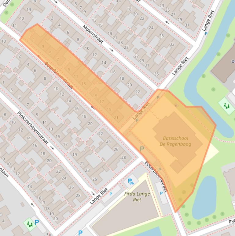 Kaart van postcodegebied 8321XG.