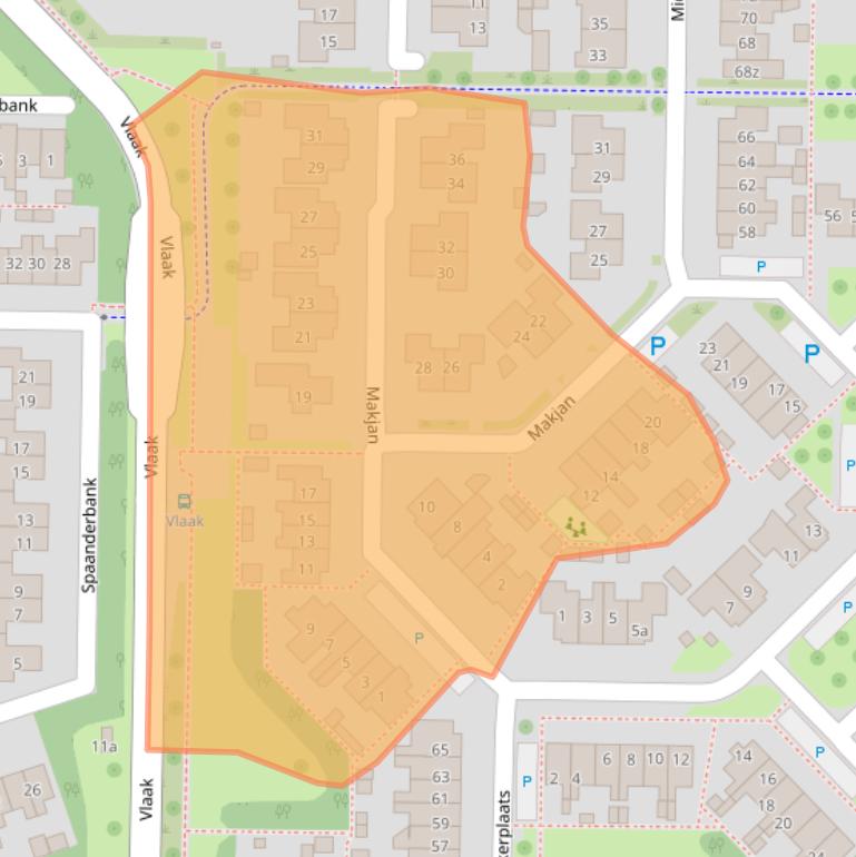 Kaart van postcodegebied 8321ZB.