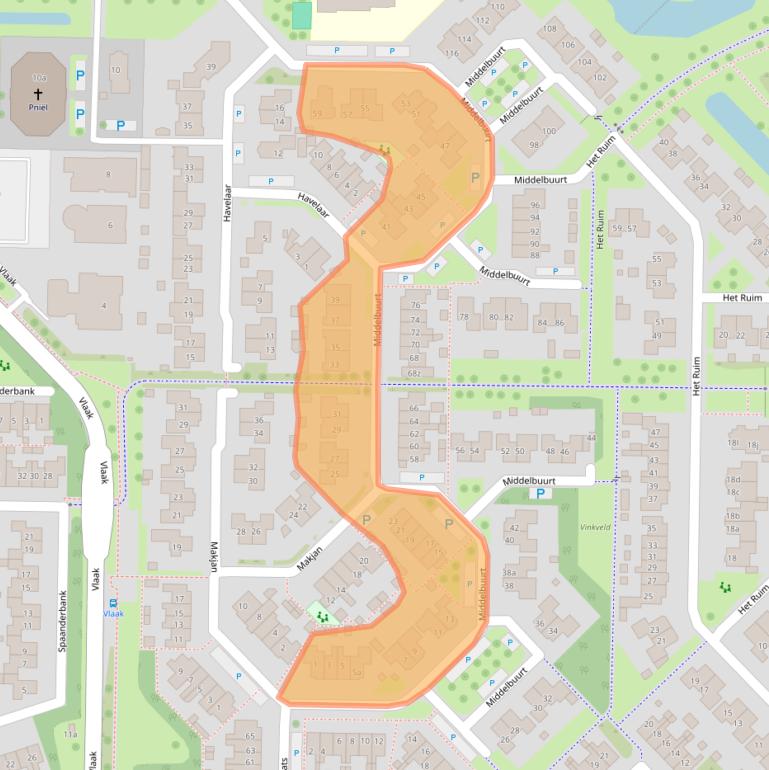 Kaart van postcodegebied 8321ZC.